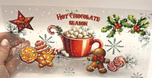 Load image into Gallery viewer, Hot Chocolate Season  UV DTF 16oz cup wrap - double sided - Permanent Decal - Ready to apply
