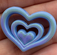Load image into Gallery viewer, Acrylic Heart Focal Beads - 3 pieces - random color mix
