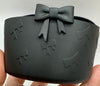 Black Bow Textured Tumbler Boot - Silicone Boot- Tumbler Accessories