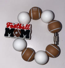 Load image into Gallery viewer, Football Mom  Beaded Cup Charm - cup handle charm - tumbler charm - accessories
