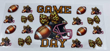 Load image into Gallery viewer, Game Day UV DTF 16oz cup wrap - double sided - Permanent Decal - Ready to apply
