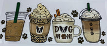Load image into Gallery viewer, Dog Mom UV DTF 16oz cup wrap - double sided - Permanent Decal - Ready to apply
