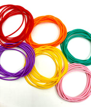 Load image into Gallery viewer, Women’s Silicone Jelly Bracelet - Stackable - set of 6 - size 8.5”
