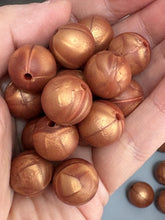 Load image into Gallery viewer, 10 Copper Silicone Beads - 15mm
