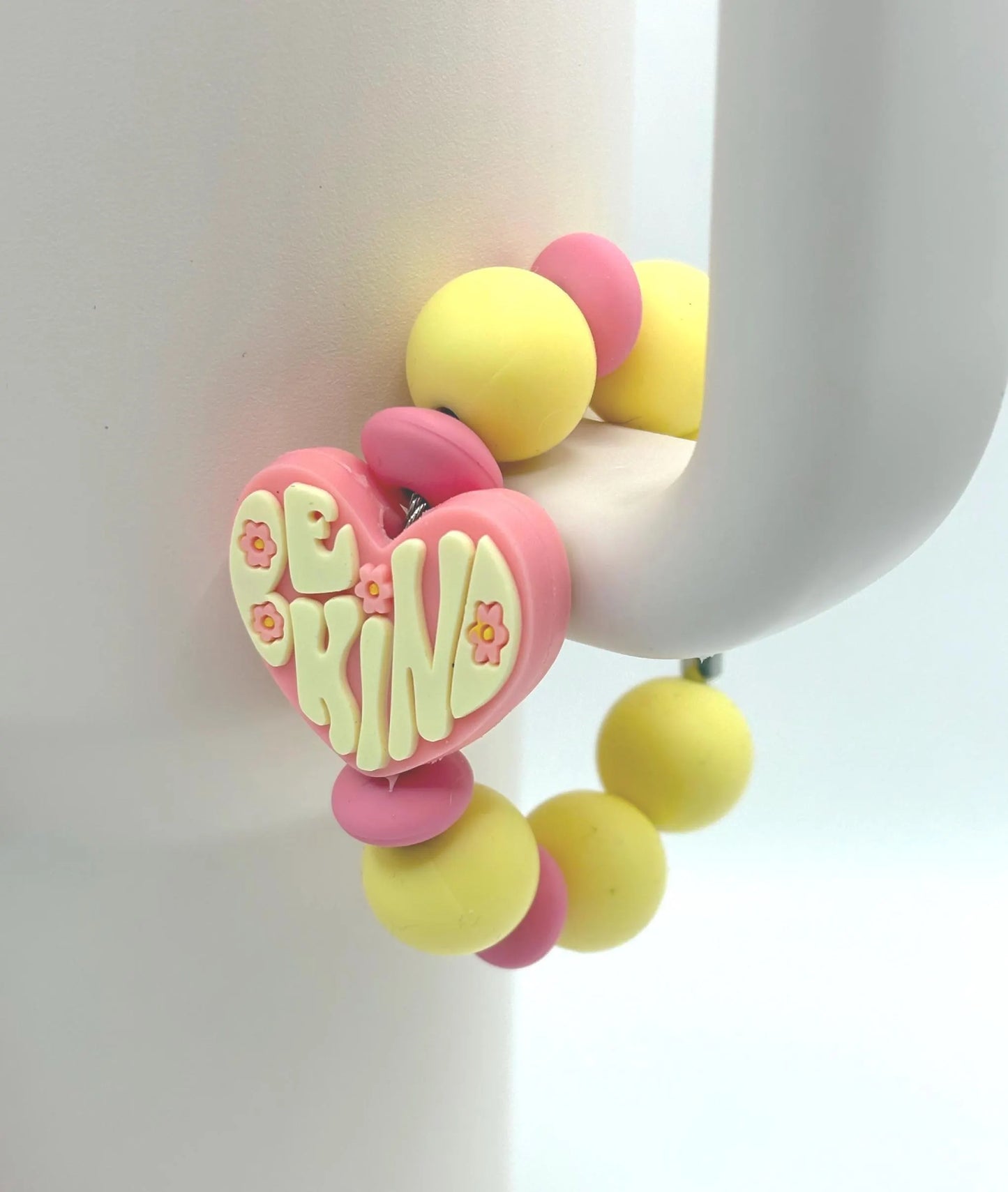 Be Kind  Beaded Cup Charm - cup handle charm - tumbler charm- accessories