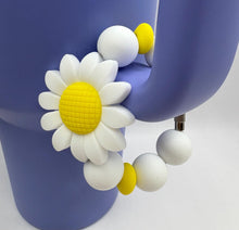 Load image into Gallery viewer, Flower Beaded Cup Charm - cup handle charm - tumbler charm - accessories
