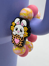Load image into Gallery viewer, Easter Bunny Beaded Cup Charm - cup handle charm - tumbler charm - accessories
