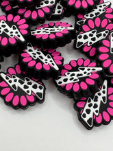 Load image into Gallery viewer, Lightning Bolt Silicone Focal Bead- pink
