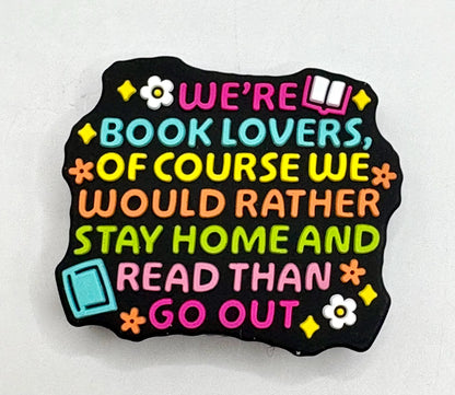We’re Book Lovers Silicone Focal Bead