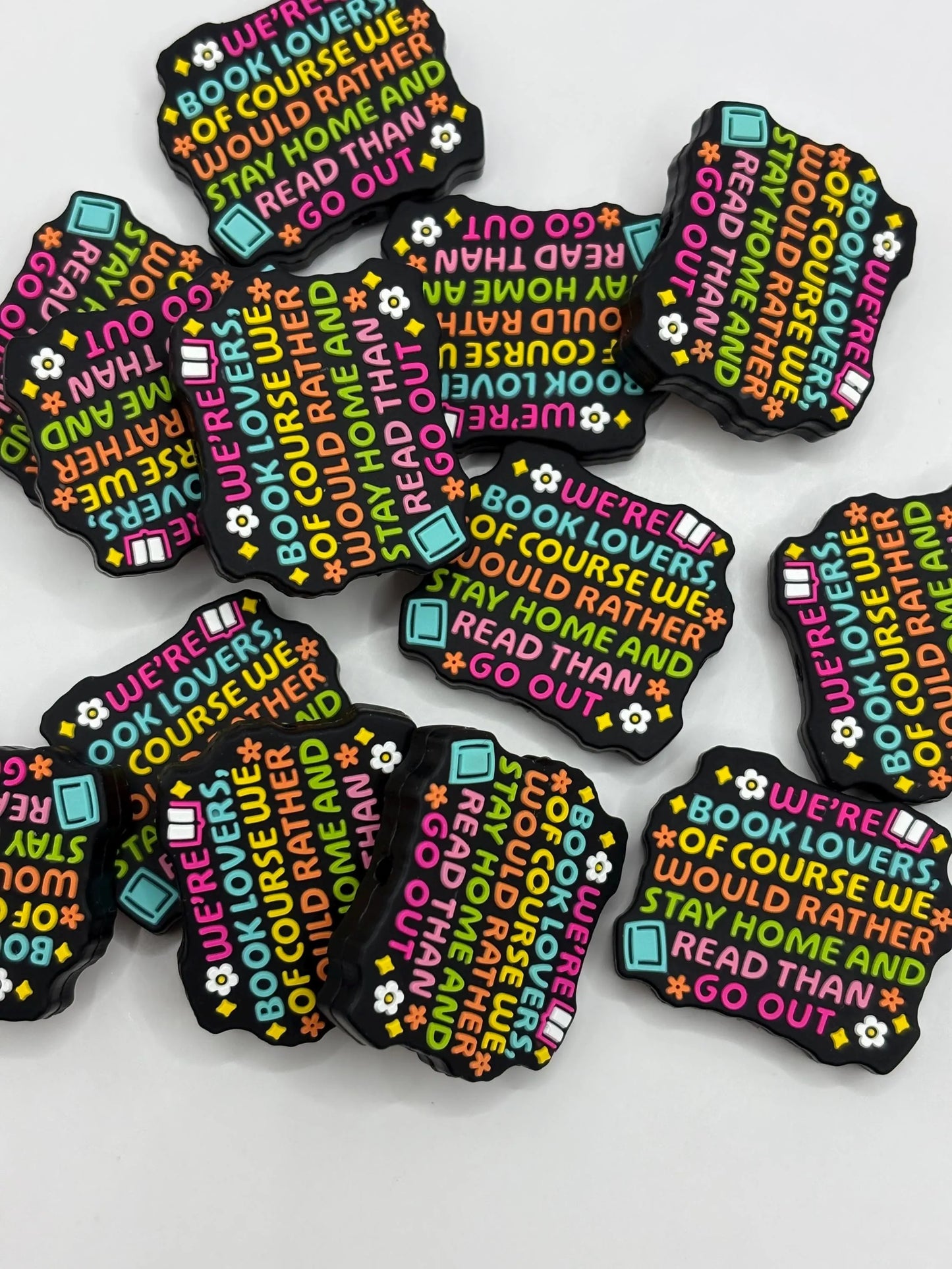We’re Book Lovers Silicone Focal Bead