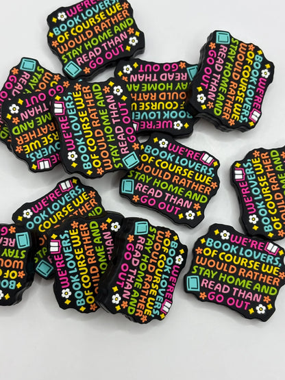 We’re Book Lovers Silicone Focal Bead