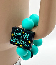 Load image into Gallery viewer, God is Good Beaded Cup Charm - cup handle charm - tumbler charm - accessories
