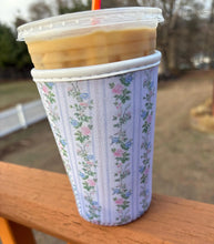 Load image into Gallery viewer, Floral Coffee Sleeve: Iced Coffee Coozie
