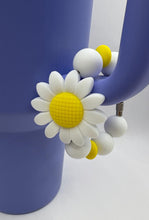 Load image into Gallery viewer, Flower Beaded Cup Charm - cup handle charm - tumbler charm - accessories

