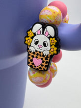 Load image into Gallery viewer, Easter Bunny Beaded Cup Charm - cup handle charm - tumbler charm - accessories
