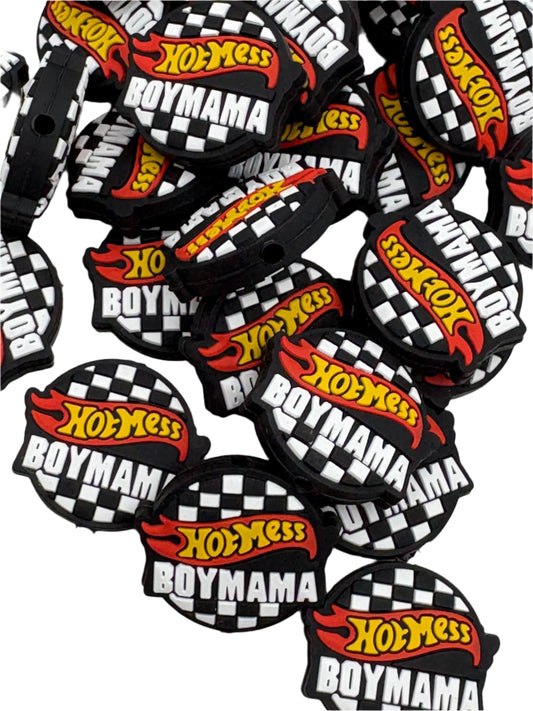 Hot Mess Boy Mama Silicone Focal Bead