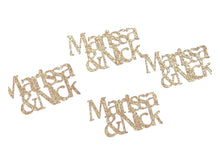 Load image into Gallery viewer, Personalized Confetti with 2 names,glitter table scatter, Bridal showers, engagement parties, weddings,anniversary, 50 pieces
