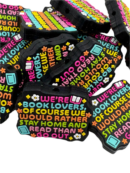 We’re Book Lovers Silicone Focal Bead
