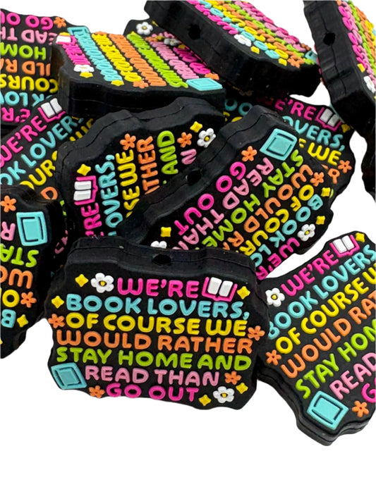 We’re Book Lovers Silicone Focal Bead