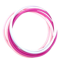 Load image into Gallery viewer, Women’s  Silicone Jelly  Bracelet - Sweetheart Stack - Stackable - set of 6 - size 6.5”
