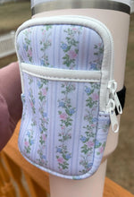 Load image into Gallery viewer, Floral Tumbler Pouch, Neoprene Cup Wallet with Zipper
