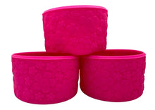Load image into Gallery viewer, Bright Pink  Floral Textured Tumbler Boot - Silicone Boot- Tumbler Accessories
