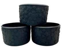 Load image into Gallery viewer, Black Floral Textured Tumbler Boot - Silicone Boot- Tumbler Accessories
