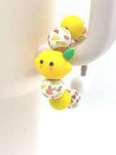 Load image into Gallery viewer, Lemon Beaded Cup Charm - cup handle charm - tumbler charm - accessories
