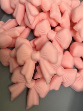 Load image into Gallery viewer, Pink Bow Silicone Focal Bead - great for pens, wristlets, cup charms
