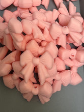 Load image into Gallery viewer, Pink Bow Silicone Focal Bead - great for pens, wristlets, cup charms
