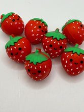 Load image into Gallery viewer, Strawberry 3D Silicone Focal Bead
