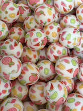 Load image into Gallery viewer, Fruit Print Silicone Beads - 15mm - 10ct
