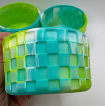 Load image into Gallery viewer, Tie Dye Checkered Textured Tumbler Boot - Silicone Boot- Tumbler Accessories
