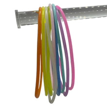 Load image into Gallery viewer, Glow in the Dark Silicone Jelly Bracelets - Stackable - set of 9 - size 8
