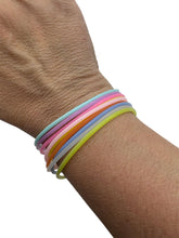 Load image into Gallery viewer, Glow in the Dark Silicone Jelly Bracelets - Stackable - set of 9 - size 8
