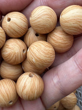 Load image into Gallery viewer, Wooden Print Silicone Beads - 15mm - 10 CT
