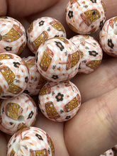 Load image into Gallery viewer, Iced Coffee Print Silicone Beads - 15mm - 10 CT

