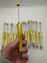 Load image into Gallery viewer, Beadable Plastic Pen, Pen Blank, DIY Pen - Yellow
