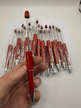 Load image into Gallery viewer, Beadable Plastic Pen, Pen Blank, DIY Pen -Red
