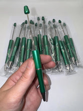 Load image into Gallery viewer, Beadable Plastic Pen, Pen Blank, DIY Pen -Green
