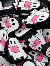 Load image into Gallery viewer, Ghost With Book Silicone Focal Bead - Halloween Focal
