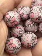 Load image into Gallery viewer, Books and Butterflies Print Silicone Beads - 15mm - 10 CT
