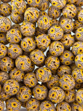 Load image into Gallery viewer, Sunflower Print Silicone Beads - 15mm - 10 CT
