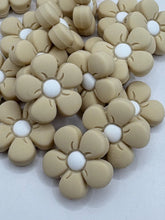 Load image into Gallery viewer, Flower Silicone Focal Bead- beige
