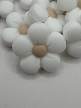 Load image into Gallery viewer, Flower Silicone Focal Bead- white
