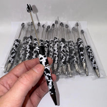 Load image into Gallery viewer, Beadable Plastic Pen, Pen Blank, DIY Pen - Cow Print
