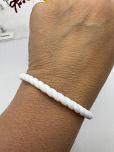 Load image into Gallery viewer, Women’s Braided Silicone Bracelet - Stackable White
