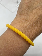 Load image into Gallery viewer, Women’s Braided Silicone Bracelet - Stackable Yellow
