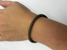 Load image into Gallery viewer, Women’s Braided Silicone Bracelet - Stackable Brown
