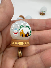 Load image into Gallery viewer, Snow Globe 3D Silicone Focal Bead
